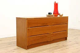 Midcentury Modern Vintage Danish Teak Dresser or Chest, TV Console #44229
