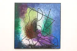 Danish Contemporary Abstract Original Acrylic Painting, Paldan 44.5" #44315