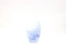 Blue, Opal & Clear Large Blown Vintage Art Glass 21" Vase, Poland #44341