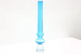 Blue Art Glass Vintage Vase Sculpture, Waterford Marquis Pattern #44383