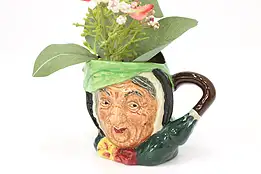 English Folk Art Vintage Sairey Gamp Character Jug, Royal Doulton #44394