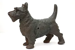 Farmhouse Antique Cast Iron Painted Scottish Terrier Dog Door Stop #44139
