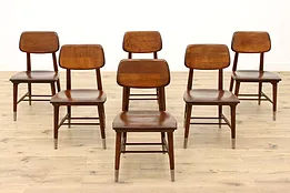 Set of 6 Midcentury Modern Vintage Dining or Office Chairs, Sjöström #43780