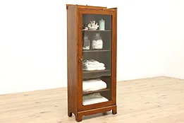 Arts & Crafts Antique Oak Craftsman Bookcase, Display, Bathroom Cabinet #44435