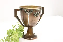 Arts & Crafts Antique Bronze & Sterling Silver Trophy Cup, Heintz #44110