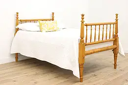 Farmhouse Antique Maple 1840s Rope Bed, Full or Double Size  #44410