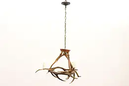 Farmhouse Hunting Lodge Vintage Cabin Deer Antler Chandelier #44293