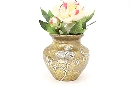 Arts & Crafts Antique Bronze & Sterling Silver Craftsman Vase, Heintz #44224
