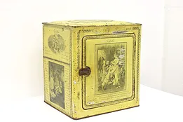 Farmhouse Antique Tin Bread Box, Goethe Kaulbach Lithos, L. Schepp #43906