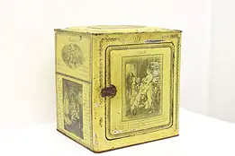 Farmhouse Antique Tin Bread Box, Goethe Kaulbach Lithos, L. Schepp #43906