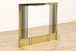 Traditional Vintage Brass Finish Fireplace Hearth Screen #44604