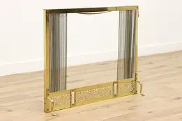 Traditional Vintage Brass Finish Fireplace Hearth Screen #44604