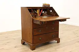 Georgian Antique 1790s Drop Front Office or Library Secretary Desk #44491