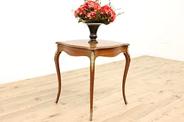 French Antique Marquetry Antique Center, Entryway, Lamp or Hall Table #44595