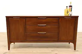 Midcentury Modern Walnut Vintage Credenza Sideboard Server TV Console #43634