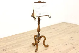 Vintage Italian Adjustable Music Stand with Candleholders #44572