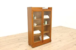 Arts & Crafts Antique Oak Office or Library Bookcase, Display Cabinet  #44610