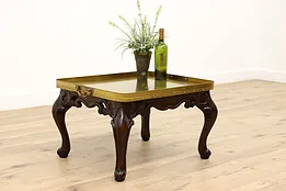 Vintage Georgian Design Brass Top Coffee Table #44594