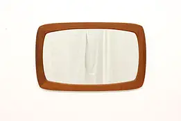 Midcentury Modern 60s Vintage Teak Vertical or Horizontal Mirror  #44488