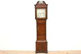 Georgian Antique 1825 Oak Welsh Tall Case Grandfather Clock #36342