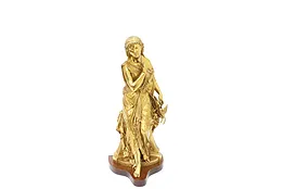Classical Maiden & Doves Statue Antique Bronze Sculpture, Mage #44422