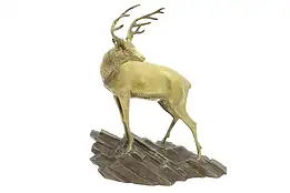 Stag Sculpture Russian Art Deco Antique Bronze Statue Lavroff #43809