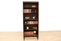 Tall Oak Antique Bookcase, 6 Shelves, Macey Tuscan #37626