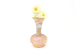 Art Nouveau Antique Blown Aurene Art Glass Vase with Gold Threads #44660