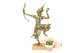 Bronze Thai Vintage Statue Rama God Sculpture #44835