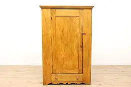 Farmhouse Antique Country Armoire, Closet or Wardrobe #42793