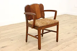 Art Deco Vintage Vanity Bench or Chair, Reuphlolstered #44899