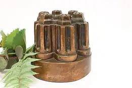 Farmhouse Antique Copper Castle Shaped Dessert Mold #43926