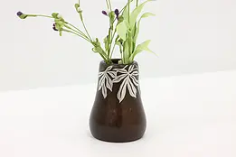 Arts & Crafts Antique Bronze & Sterling Silver Flower Vase, Heintz #44227
