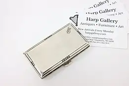 Art Deco Antique Sterling Silver & Enamel German Card Case Dated 1922 #44806