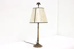 Bronze Classical Antique Office or Library Lamp, Mica Shade #44888
