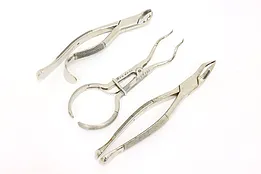 Set of 3 Dentist Vintage Stainless Steel Dental Tools Clev Dent #44973