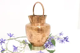 Farmhouse Antique Hammered Copper & Brass Water or Wine Jug #45037