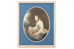 Princess of Conde Vintage Original Print after Drouais, 25.5" #45117