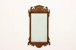 Georgian Design Vintage Carved Mahogany Wall Mirror, Kindel #44889