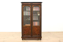 Austrian Antique Rosewood & Ebony Office or Library Bookcase #35583