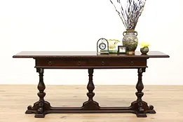 Tudor Design Antique Mahogany Sofa Table or Hall Console #40169