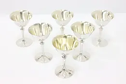 Set of 6 Vintage Silverplate Cordial or Liqueur Goblets, Pairpoint #44977