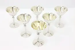 Set of 6 Vintage Silverplate Cordial or Liqueur Goblets, Pairpoint #44977