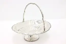 Victorian Antique Engraved Silverplate Server or Centerpiece Basket #44974