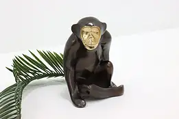 Bronze Vintage Statue, Monkey Sculpture, Signed Vanderveen #45072