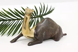 Bronze Vintage Statue, Camel Sculpture, Signed Vanderveen #45074