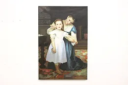 Mother & Child with Seashells Vintage Oil Painting after Bougereau 36.5" #45129