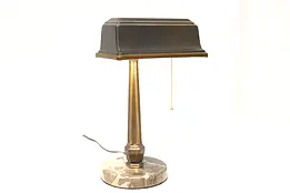 Art Deco Antique Office or Library Desk Lamp, Marble Base #42400