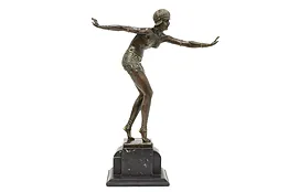 Art Deco Vintage Bronze Statue Dancer Sculpture, Chiparus #44683