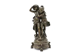 Art Nouveau Style Boy & Girl Vintage Statue Bronze Sculpture #44953